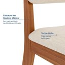Ver imagem 6 de Conjunto Sala de Jantar 1 Mesa 130cm 4 Cadeiras Estofadas Miriti CabeCasa MadeiraOriginals