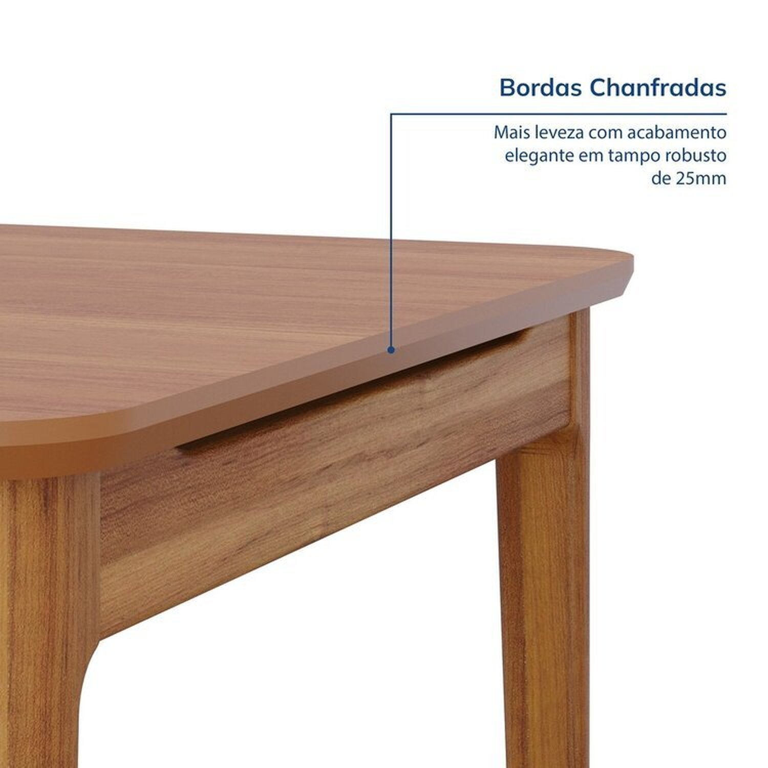 Conjunto Sala de Jantar 1 Mesa 130cm 4 Cadeiras Estofadas Miriti Cabecasa madeiramadeira - 9