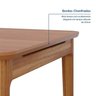 Conjunto Sala de Jantar 1 Mesa 130cm 4 Cadeiras Estofadas Miriti CabeCasa MadeiraOriginals - 9