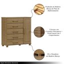 Ver imagem 3 de Cômoda Decorativa Madeira Maciça Naipe 5 Gavetas Freijó - G74 - Gran Belo