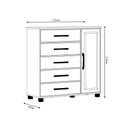 Ver imagem 4 de Cômoda Decorativa Madeira Maciça Naipe 5 Gavetas Freijó - G74 - Gran Belo