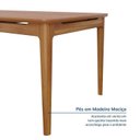 Ver imagem 5 de Conjunto Sala de Jantar 1 Mesa 160cm 6 Cadeiras Estofadas Miriti CabeCasa MadeiraOriginals Marrom/Caramelo/Creme