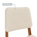 Ver imagem 4 de Conjunto Sala de Jantar 1 Mesa 160cm 6 Cadeiras Estofadas Miriti CabeCasa MadeiraOriginals Marrom/Caramelo/Creme