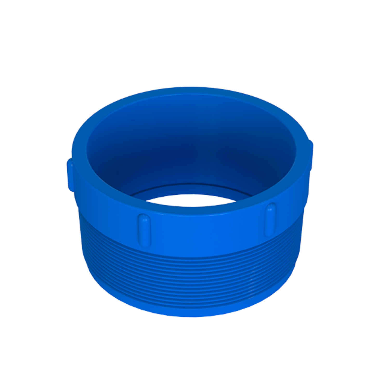 10 Unidades Adaptador Bolsa Roscável Macho Irrigação Lf 32mm X 1'' Cor Azul Durín - 1
