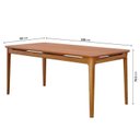 Ver imagem 3 de Conjunto Sala de Jantar 1 Mesa 180cm 6 Cadeiras Estofadas Miriti CabeCasa MadeiraOriginals Marrom/Caramelo/Creme