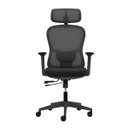 Ver imagem 2 de Cadeira Ergonômica Nr 17 Presidente Prime Preta Encosto Mesh Apoio de Cabeça e Braços Ajustáveis