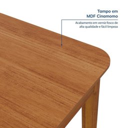 Conjunto Sala de Jantar 1 Mesa 210cm 8 Cadeiras Estofadas Miriti CabeCasa MadeiraMadeira - 7