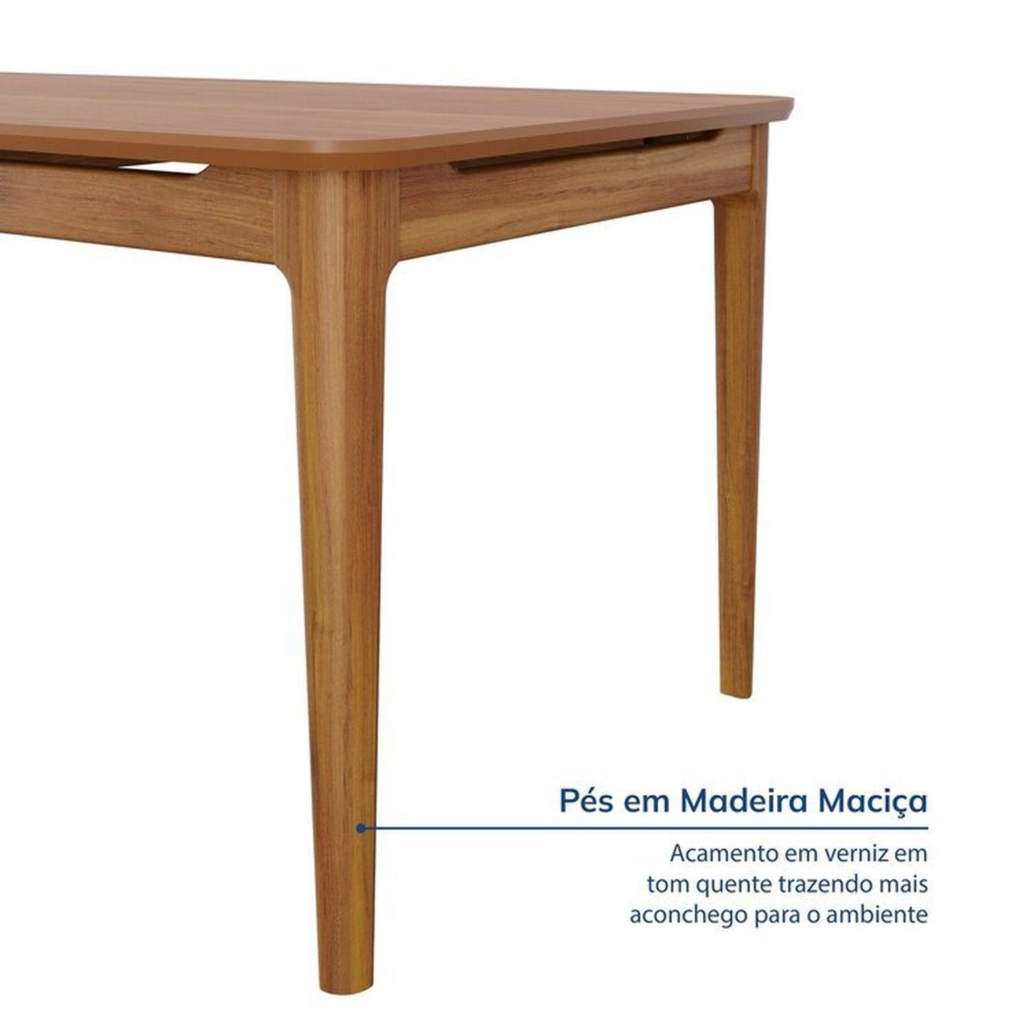 Conjunto Sala de Jantar 1 Mesa 210cm 8 Cadeiras Estofadas Miriti Cabecasa madeiramadeira - 5