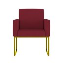 Ver mais imagens de Kit Sofá 2 Lugares + 2 Poltronas Recepção Sala Base Dourada Cor:marsala Marsala