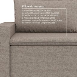 Sofá Modular 1 Módulo Direito 1 Módulo Esquerdo 1 Puff Zen Cabecasa Madeiramadeira - 5