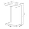 Mesa Lateral de Apoio Jb 4774 com Espelho e Pé de Aço Perola/dourado - 3