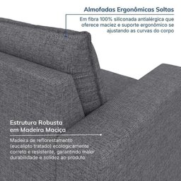 Sofá Modular 1 Módulo Direito 1 Módulo Esquerdo 1 Puff Zen Cabecasa Madeiramadeira - 5