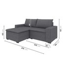 Ver imagem 3 de Sofá Modular 2 Lugares com Braços Laterais Zen CabeCasa MadeiraOriginals