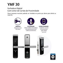 Fechadura Digital - Bluetooth, Cartão, Chave e Senha - Yale - 6