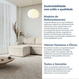 Sofá Modular 1 Módulo Direito 1 Módulo Esquerdo 1 Puff Zen CabeCasa MadeiraMadeira - 8