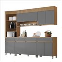 Ver imagem 1 de Cozinha 5 Peças 8 Portas 4 Gavetas Torre Angular Realeza Premium 265 Cm Mdf Nesher