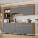 Ver imagem 2 de Cozinha 5 Peças 8 Portas 4 Gavetas Torre Angular Realeza Premium 265 Cm Mdf Nesher