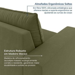 Sofá Modular 1 Módulo Direito 1 Módulo Esquerdo 1 Puff Zen Cabecasa Madeiramadeira - 5
