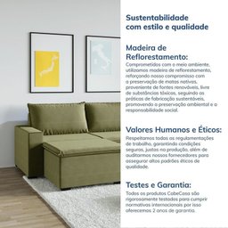 Sofá Modular 1 Módulo Direito 1 Módulo Esquerdo 1 Puff Zen Cabecasa Madeiramadeira - 8