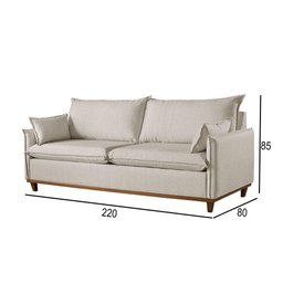 Sofá 4 Lugares Living M-168 Veludo Martins Creme - 3