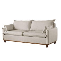 Sofá 4 Lugares Living M-168 Veludo Martins Creme - 1