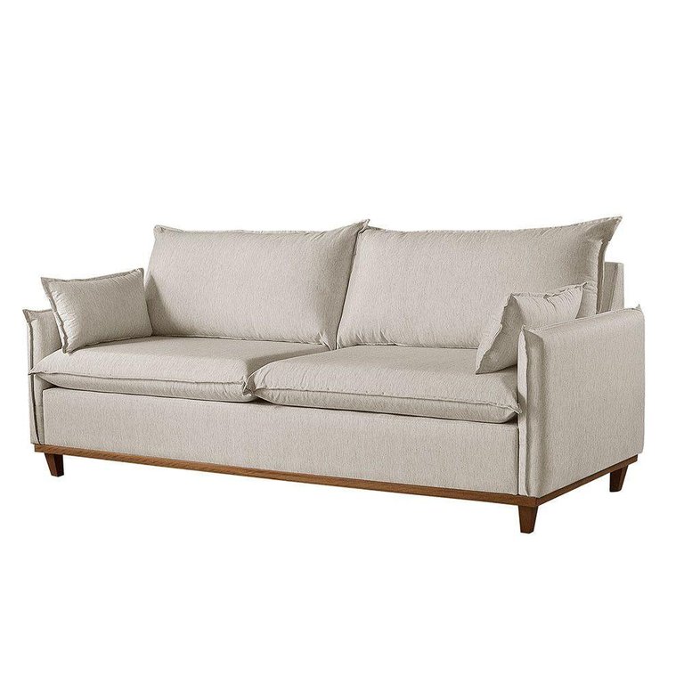 Sofá 4 Lugares Living M-168 Veludo Martins Creme Sofá 4 Lugares Living M-168 Veludo Martins Creme