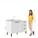 Ver imagem 5 de Balcão para Cozinha de Pia Ana Móveis Branco