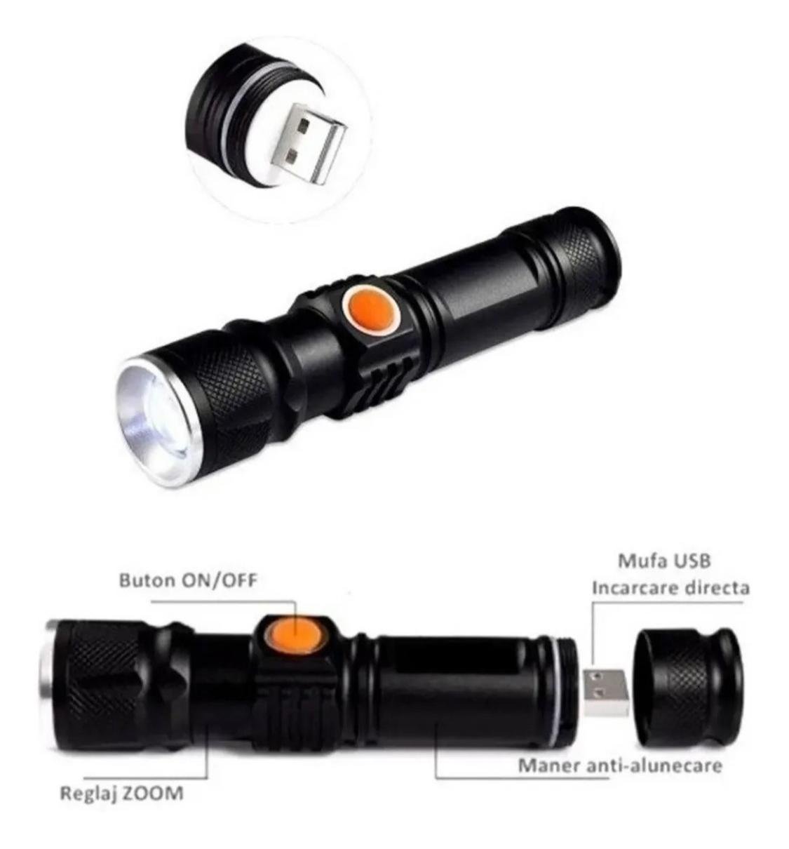 Lanterna Crs-9515 em Alumínio + Led Cree T6 + 3 Modos - 4
