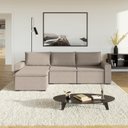 Ver imagem 2 de Sofá Modular 3 Lugares com Puff Zen CabeCasa MadeiraOriginals