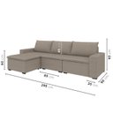 Ver imagem 3 de Sofá Modular 3 Lugares com Puff Zen CabeCasa MadeiraOriginals