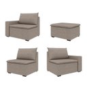 Ver imagem 7 de Sofá Modular 3 Lugares com Puff Zen CabeCasa MadeiraOriginals