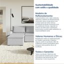 Ver mais imagens de Sofá Modular 3 Lugares com Puff Zen CabeCasa MadeiraOriginals