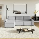 Ver imagem 2 de Sofá Modular 3 Lugares com Puff Zen CabeCasa MadeiraOriginals