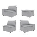 Ver imagem 7 de Sofá Modular 3 Lugares com Puff Zen CabeCasa MadeiraOriginals