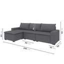 Ver imagem 3 de Sofá Modular 3 Lugares com Puff Zen CabeCasa MadeiraOriginals