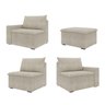 Sofá Modular 3 Lugares com Puff Zen CabeCasa MadeiraOriginals - 7
