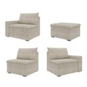 Ver imagem 7 de Sofá Modular 3 Lugares com Puff Zen CabeCasa MadeiraOriginals