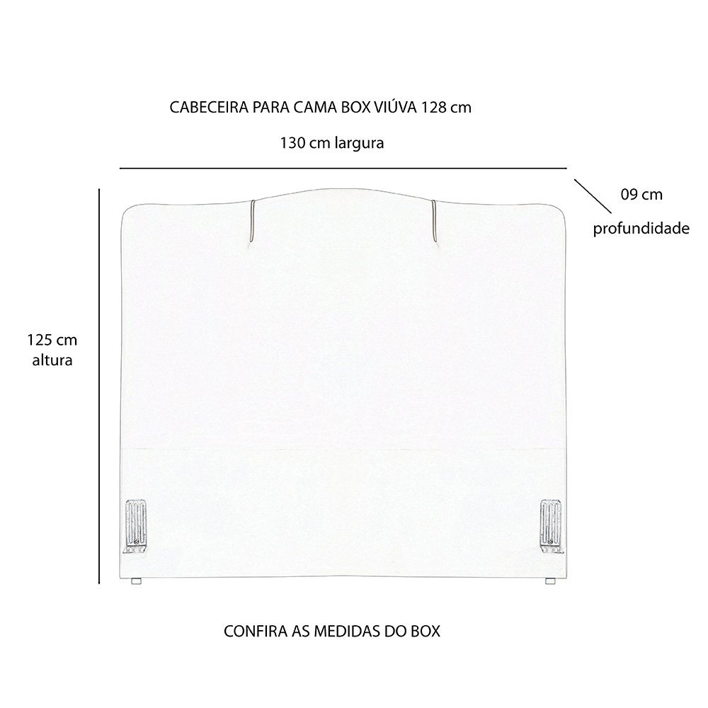 Cabeceira de Cama Box Viúva 128 cm Moscou Inspire House Suede Veludo Terra cota - 4