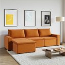 Ver imagem 2 de Sofá Modular 3 Lugares com Puff Zen CabeCasa MadeiraOriginals