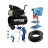 COMPRESSOR PRATIC CSI 25L + FURADEIRA BANCADA G2321 + KIT - 1