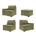 Ver imagem 7 de Sofá Modular 3 Lugares com Puff Zen CabeCasa MadeiraOriginals