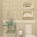 Ver imagem 2 de GABINETE DE VIDRO PARA BANHEIRO 40CM INOX INCOLOR