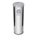 Ver imagem 3 de Lixeira de Aço Inox 50l com Tampa Plastica Meia Esfera Jsn Cor:cinza