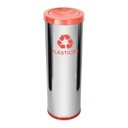 Ver imagem 2 de Lixeira de Aço Inox 50l com Tampa Plastica Meia Esfera Jsn Cor:cinza