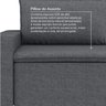 Sofá Modular 2 Lugares com Braço Lateral Direita Zen CabeCasa MadeiraOriginals - 5
