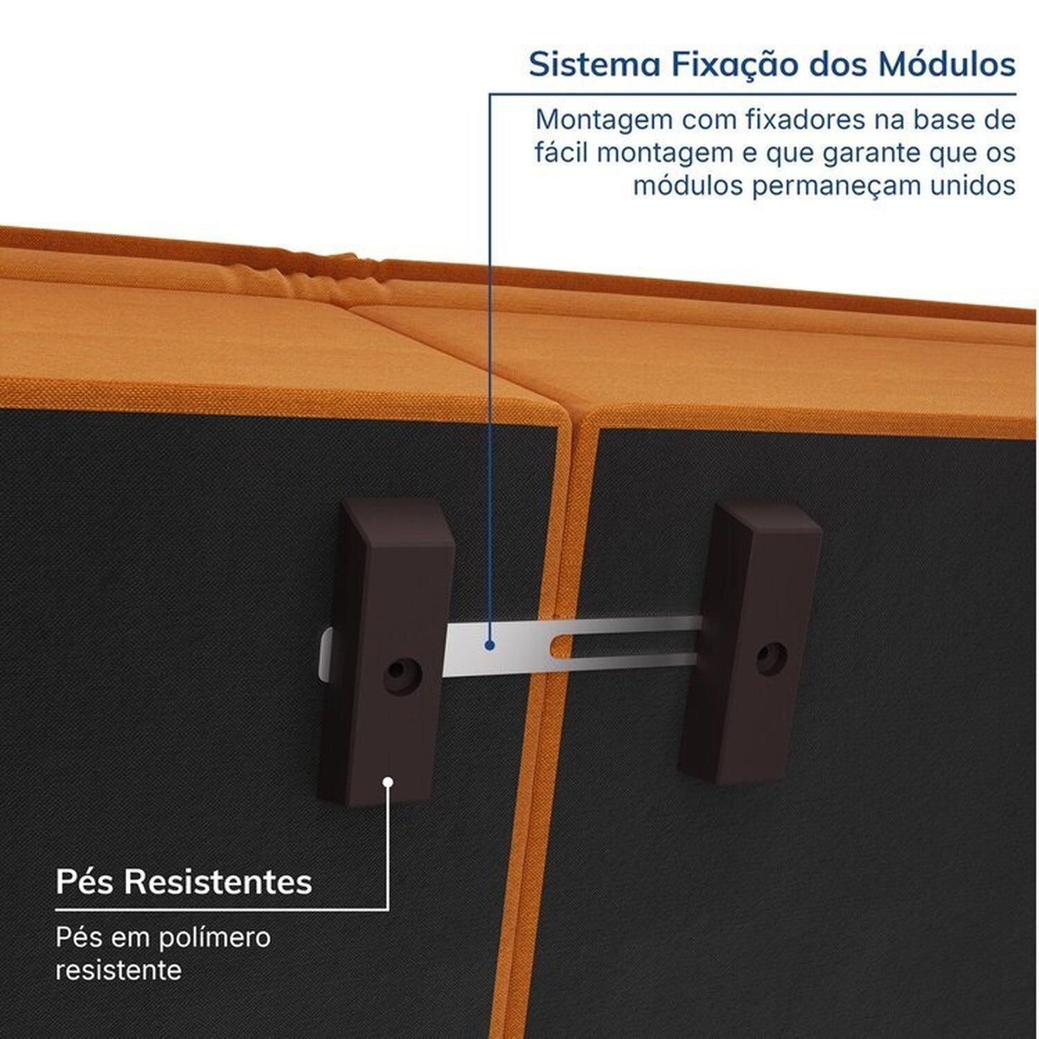 Sofá Modular 1 Módulo Direito 1 Módulo Central 1 Puff Zen Cabecasa Madeiramadeira - 4