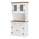 Ver imagem 1 de Cristaleira 4 Portas e 2 Gavetas Madeira Maciça Branco