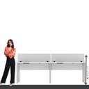 Ver imagem 4 de Escrivaninha Plataforma 4 Lugares Aço 240cm Linha Corporativa Light Branco