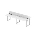 Ver imagem 6 de Escrivaninha Plataforma 4 Lugares Aço 240cm Linha Corporativa Light Branco