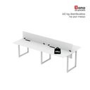 Ver imagem 5 de Escrivaninha Plataforma 4 Lugares Aço 240cm Linha Corporativa Light Branco
